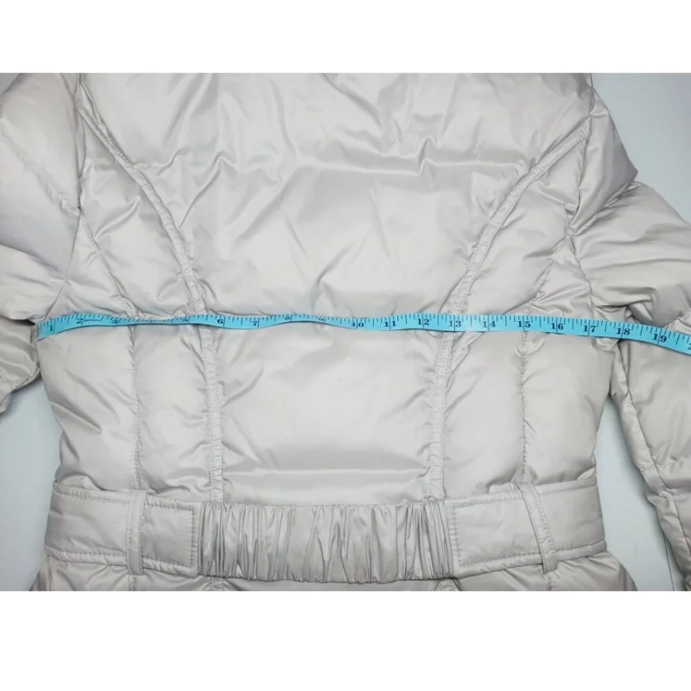 Long winter puffer coat with duffle button design with a zip closure - Picture 14 of 15